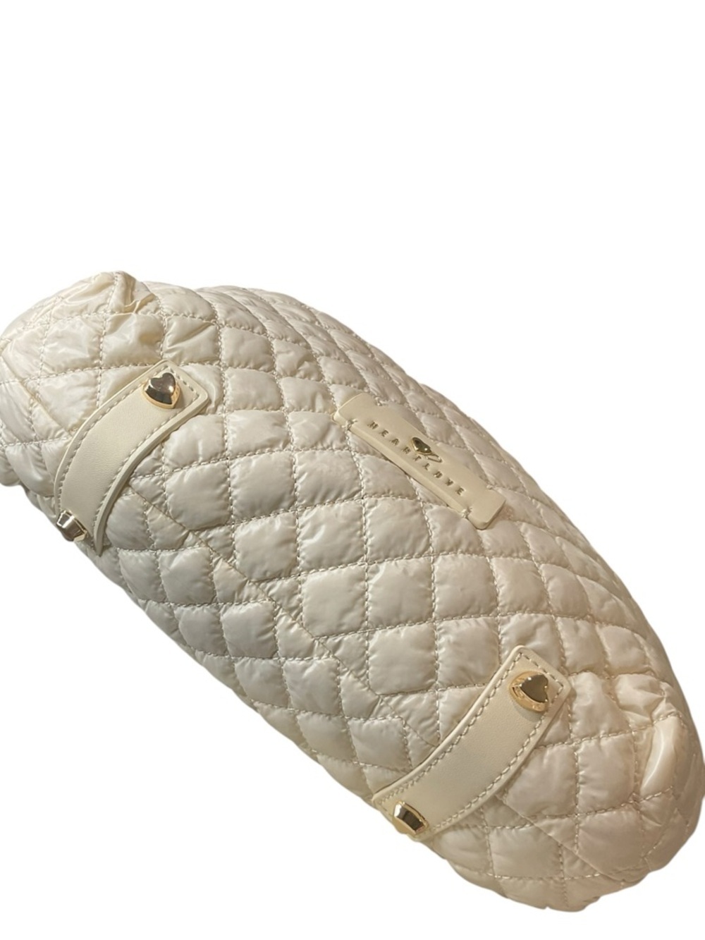 Quilted Cream Shoulder Bag by Heart Love - Everyday Hobo - Picture 7 of 9